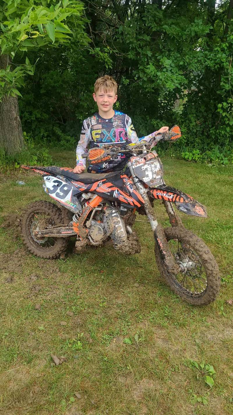 Jaxon Cruse, 10, of Princeton will ride as many laps as possible at Sunset Ridge MX in Walnut to collect donations for St. Jude from people who pledge money per lap.