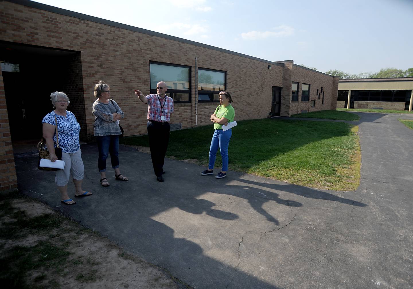 Prairie Grove School District 46 Superintendent John Bute speaks during an informational open house Thursday, May 12, 2022, at Prairie Grove elementary and middle schools. The district is considering bond referendum for 2022 to fund additions.