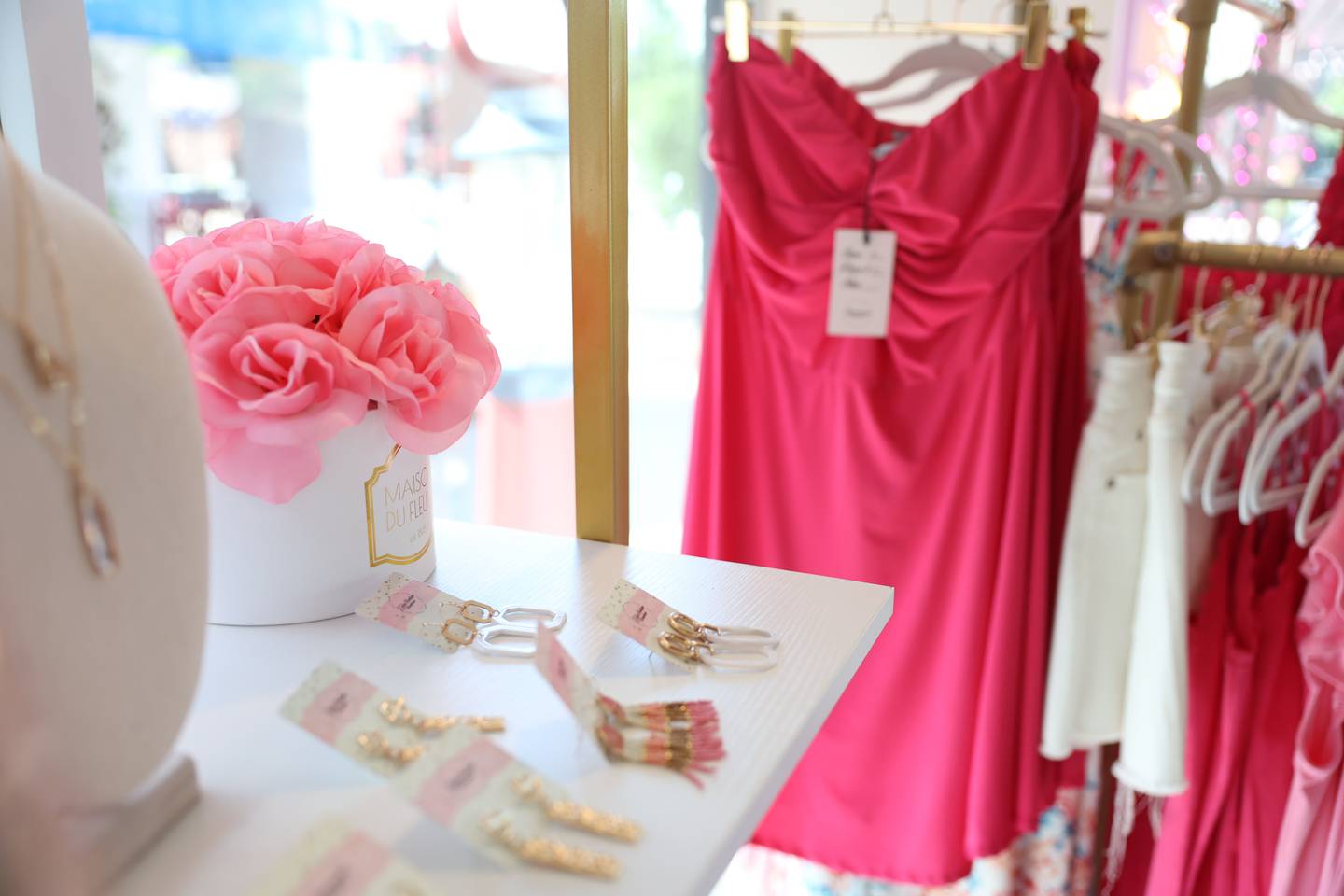 J. John Boutique, in Plainfield, displays fashion wear inspired by the movie “Barbie” on Thursday, July 20th.