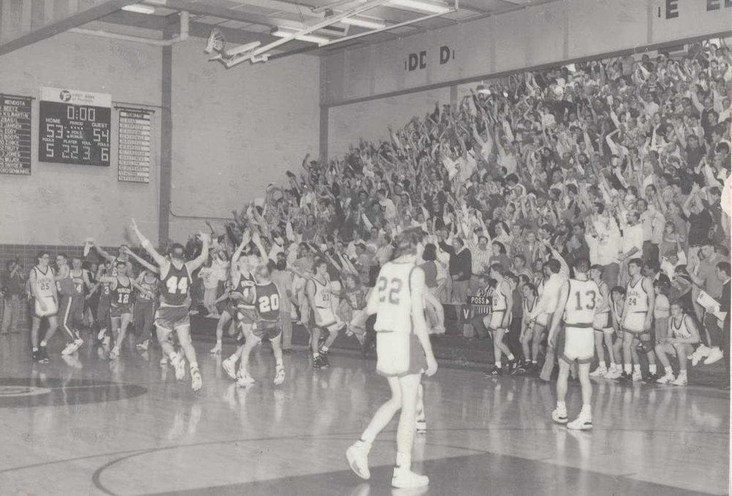 Sheer Prouty pandemonium broke out when the Princeton Tigers defeat rival Mendota 54-53 for the 1991-92 sectional championship.