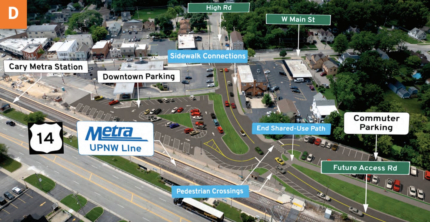 A look at the Maplewood Access Road extension project plan from a downtown Cary viewpoint.