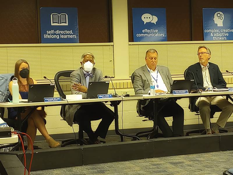 Geneva District 304 school board members Molly Ansari, Willard C. Hooks Jr., Paul Radlinski and Board President Larry Cabeen voted Monday to accept more than $26,000 in financial gifts to the district.