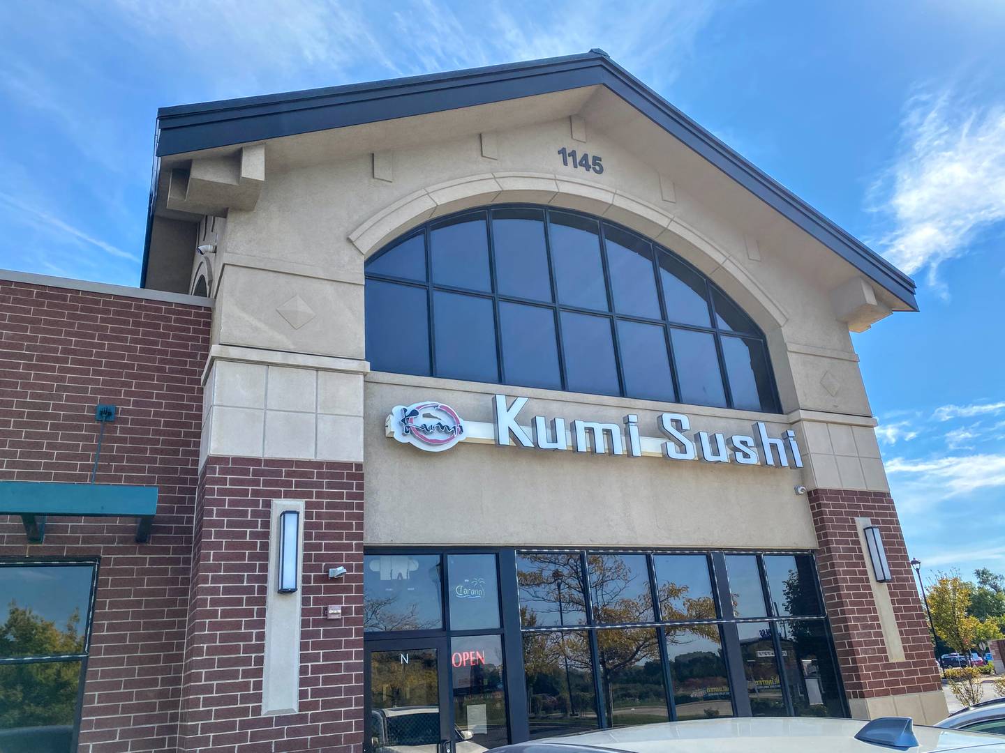 Kumi Sushi is located on Route 31 in the Crystal Lake shopping plaza that also holds the Walmart.