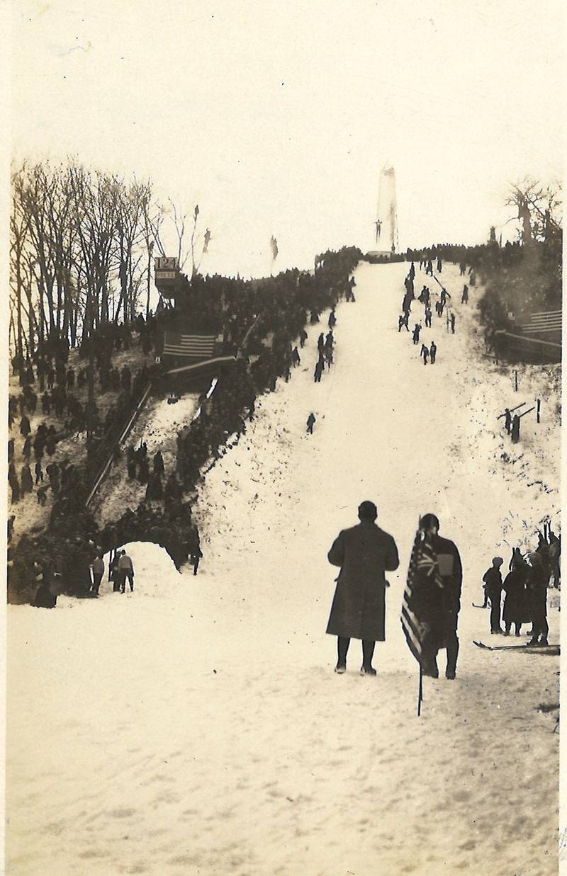 A ski hill in Cary in 1924.
