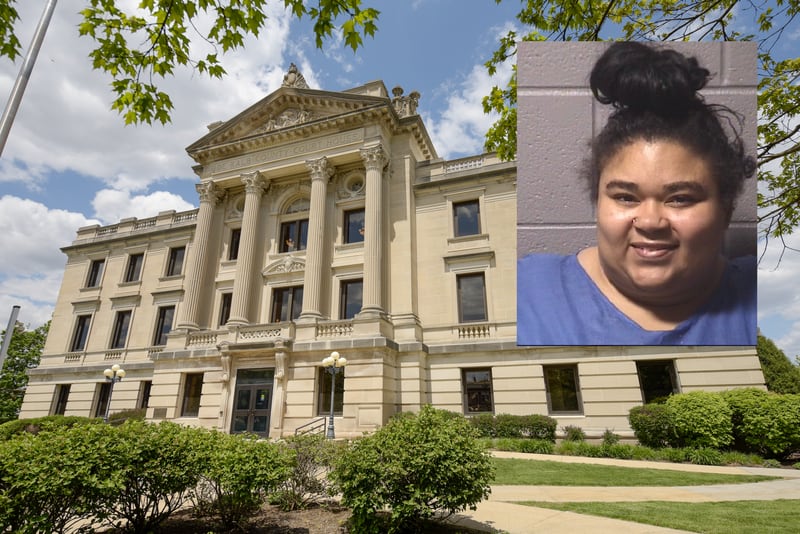 Macherie L. Warren, 30, of Evergreen Park, has been charged with two counts of aggravated resisting a peace officer, Class 2 felonies, as well as two counts of aggravated battery, and one count of violating an order of protection on April 9, 2025, according to court records filed the next day. (Inset photo provided by DeKalb County Jail)