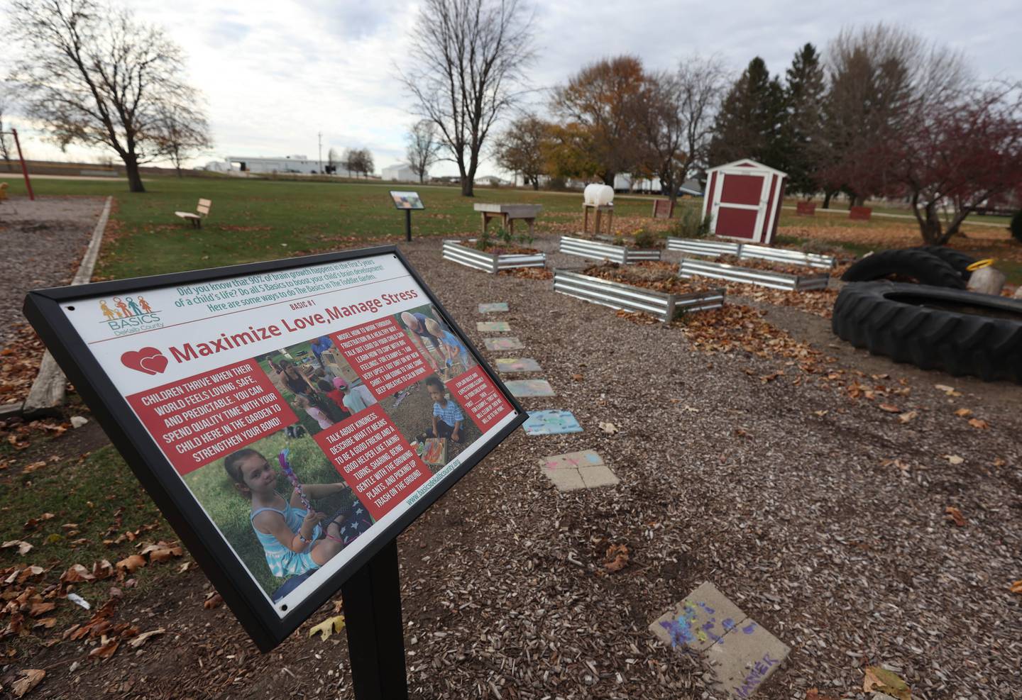 The toddler garden Thursday, Nov. 13, 2025, at Lions Community Park in Waterman.