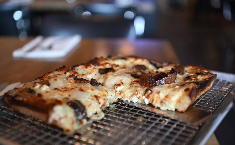 Squares Pizza Pub in Bartlett serves up specialties such as the mushroom goat cheese pizza.
