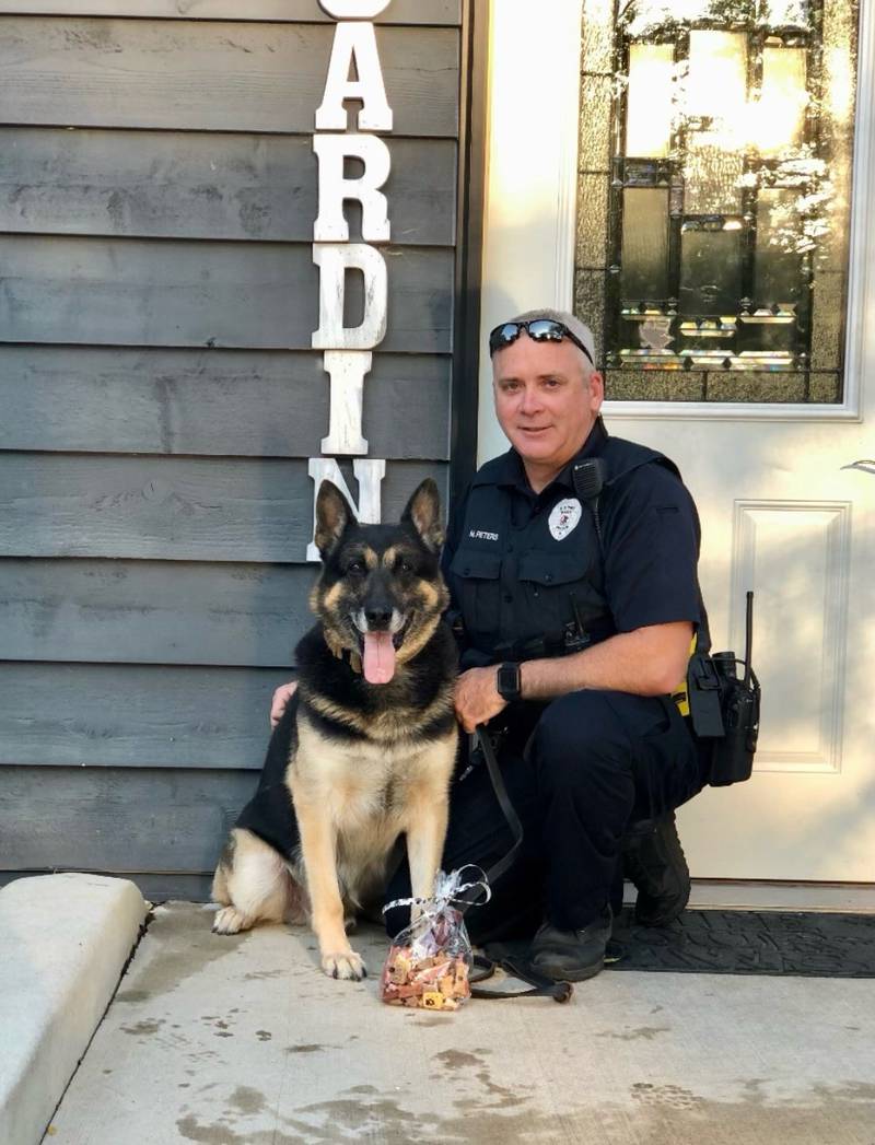 It is with extreme sorrow that we inform you of the passing of Peru Police Department retired K9 Miko.  Miko was an 11-year-old German Sheppard who had been paired with Peru Police Sergeant Matt Peters from 2014 to 2021.