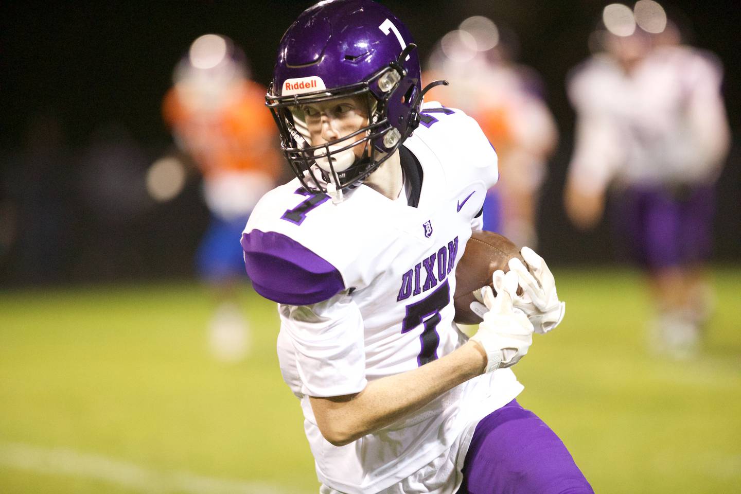Dixon's Ethan Hays runs the ball for a gain against Genoa-Kingston on Friday Oct. 7, 2022 in Genoa.