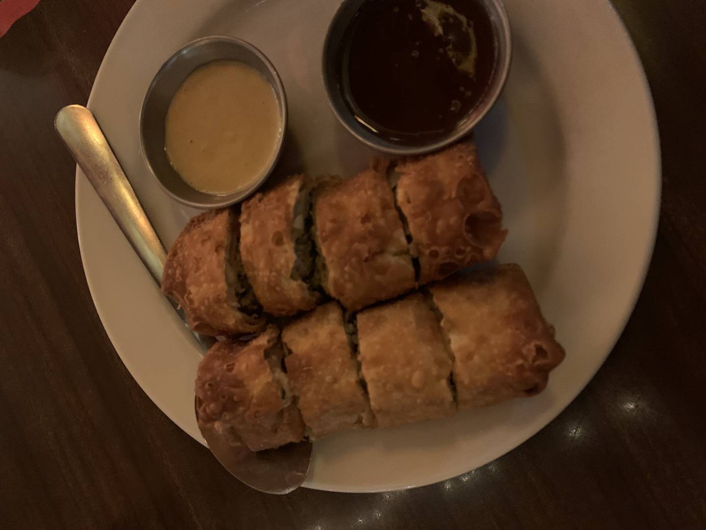 The Breakers egg rolls are hand rolled with a nice blend of chicken, pork and fresh vegetables.