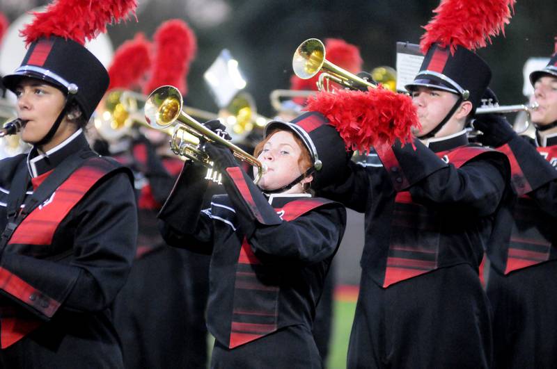 The Streator marching band performs Friday, Sept. 19, 2025 at Doug Dieken Stadium.