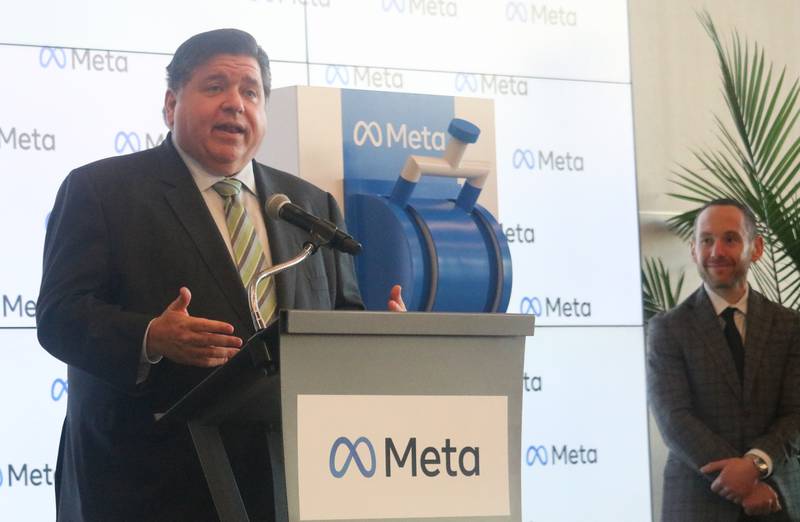 Gov. JB Pritzker joined local dignitaries and community leaders in DeKalb on Wednesday, Nov. 29, 2023, at a grand opening ceremony to celebrate the Meta DeKalb Data Center coming online. Once fully operational, the campus will house more than 2.3 million square feet across five buildings. The data center at 2050 Metaverse Way marks more than $1 billion investment in DeKalb.