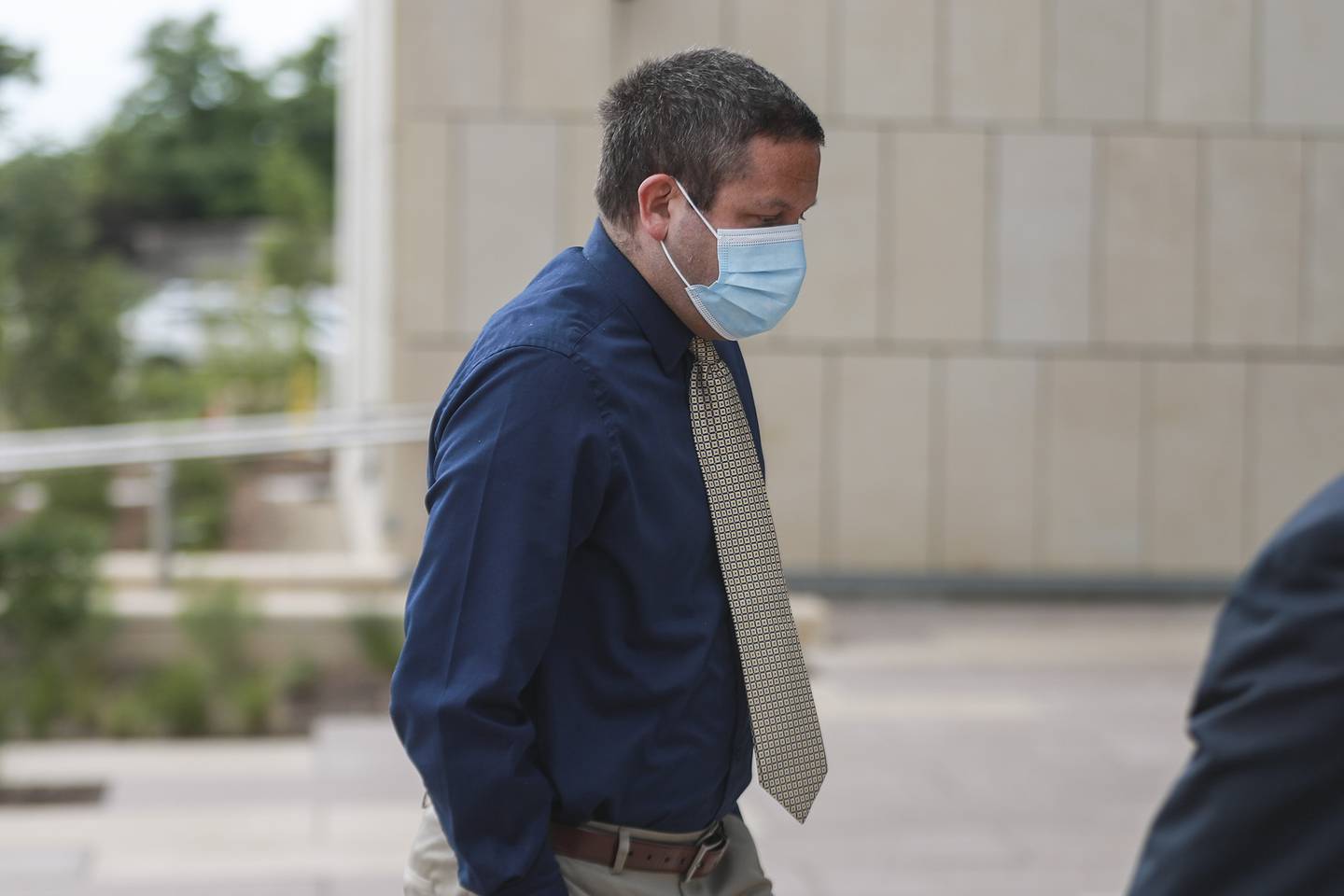 Jeremy Hylka enters the courthouse ahead of his arraignment on Thursday, June 24, 2021, at Will County Court House in Joliet, Ill.