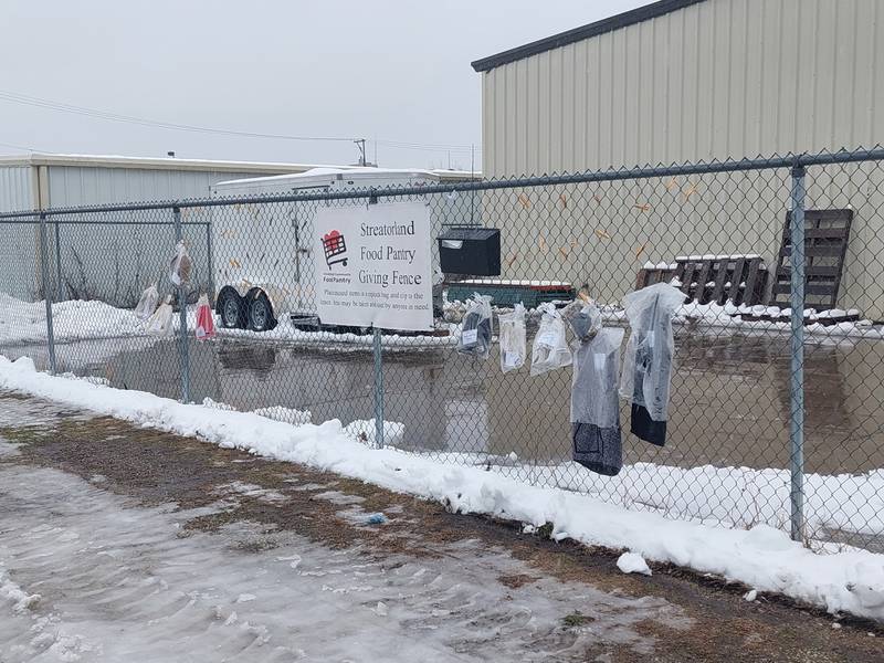 The Streatorland Food Pantry created a giving fence at its location at 210 N. Wasson St.