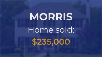 Sale closed in Morris: $235,000 for a single-family home