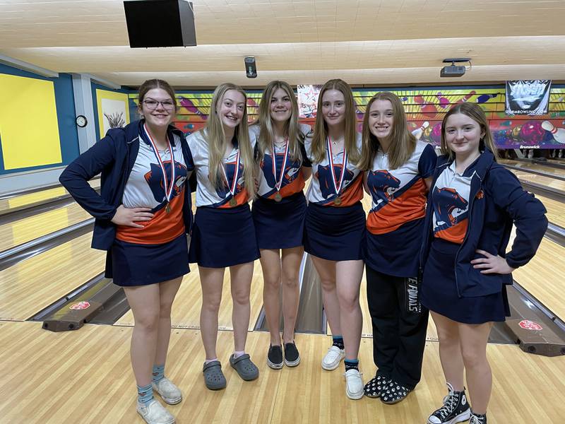 The Oswego bowling team took second place at the Southwest Prairie Conference tournament on Saturday, Jan. 28.