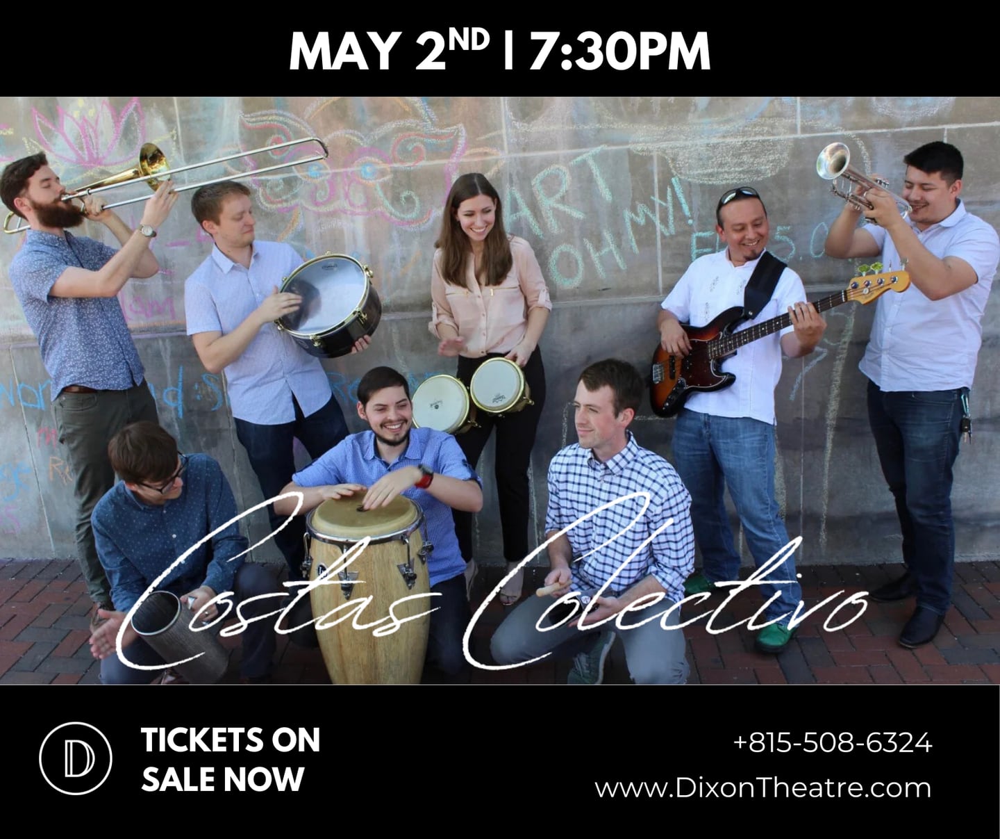 Costas Colectivo will perform at The Dixon Historic Theatre on May 2, 2026.