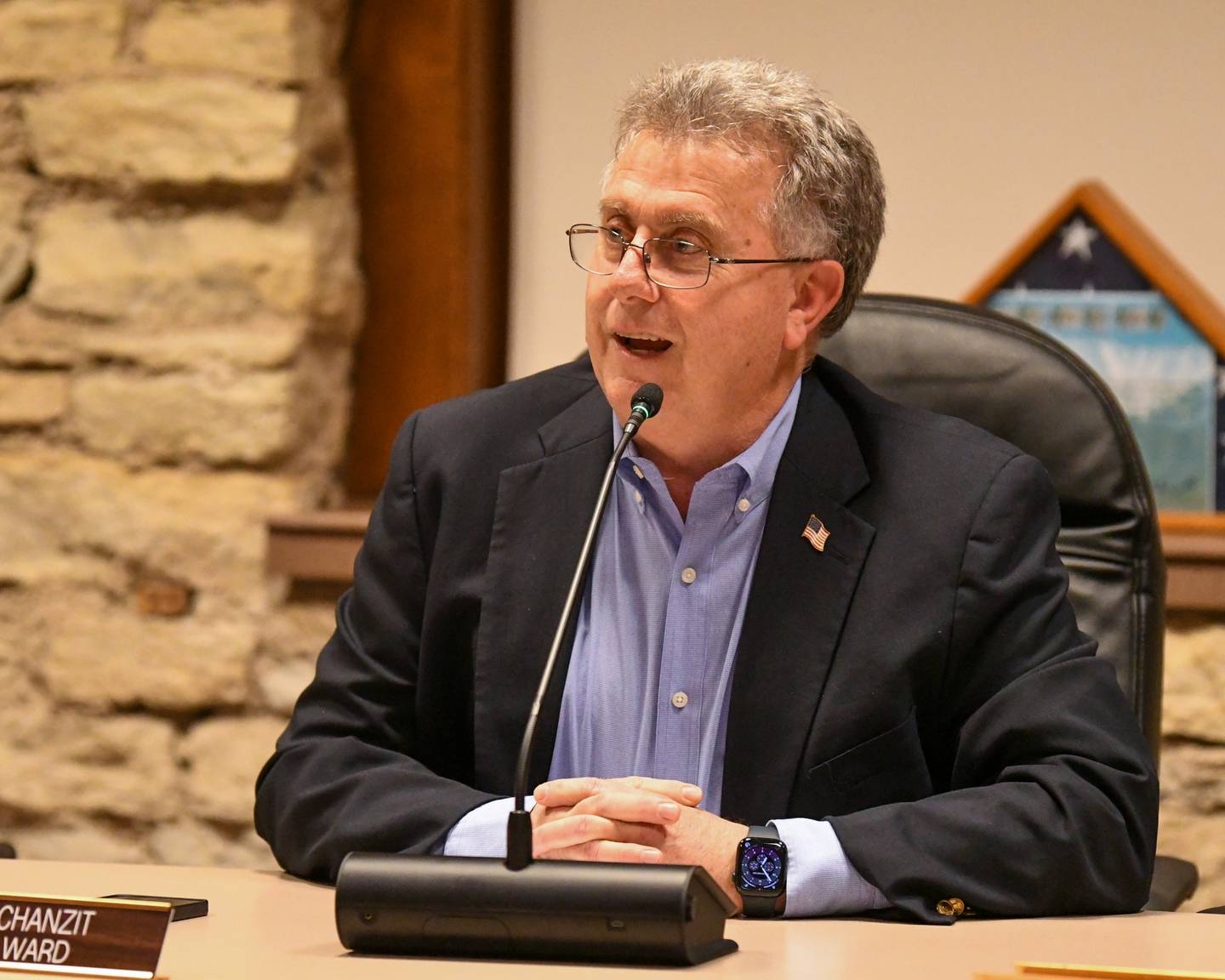 Kane County Board incumbent Bill Roth speaks during a candidates' forum hosted by the League of Women Voters on Tuesday Feb. 20, 2024, at Batavia’s City Hall.