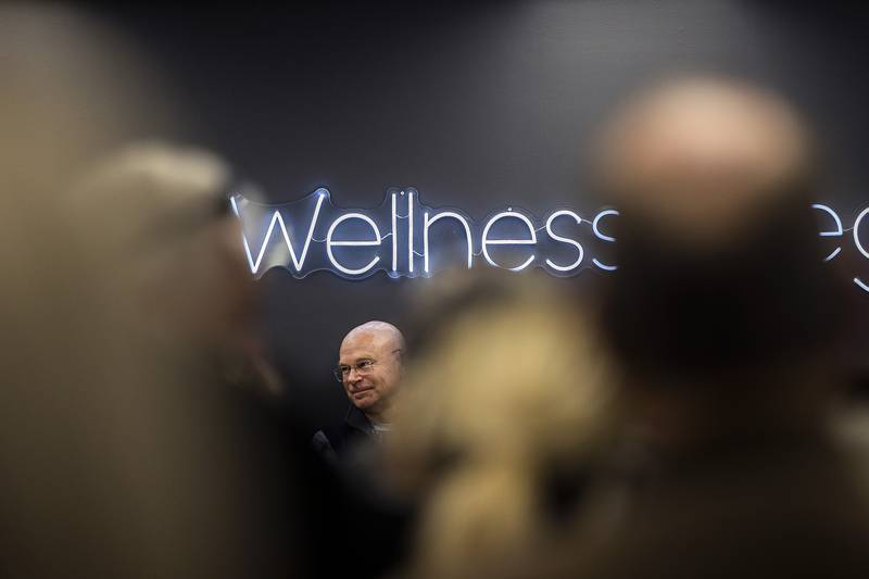 Robert Walsh of the Rock Chiropractic Health Center is seen in the newly opened Westwood Wellness area at the Westwood Sports Complex in Sterling.