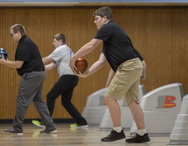 Erie-Prophetstown’s Keith Goodson starts his approach Thursday, Dec. 1, 2022 against Dixon.