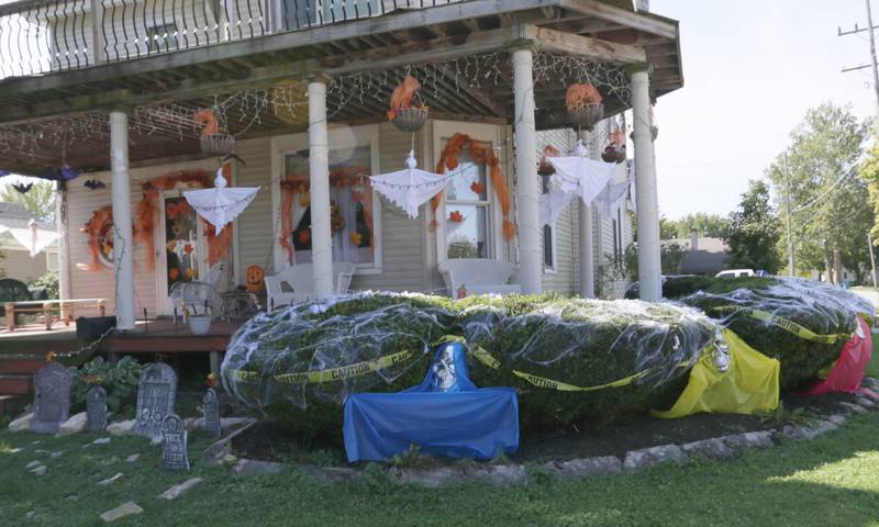 This Halloween themed home can be seen at 900 Meriden Street on Friday, Oct. 14, 2022 in Mendota.
