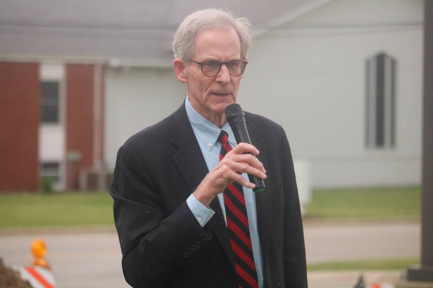 DeKalb City Manager Bill Nicklas offers remarks May 24, 2024 during a groundbreaking ceremony for the fourth fire station planned at 1130 S. Malta Road, DeKalb.