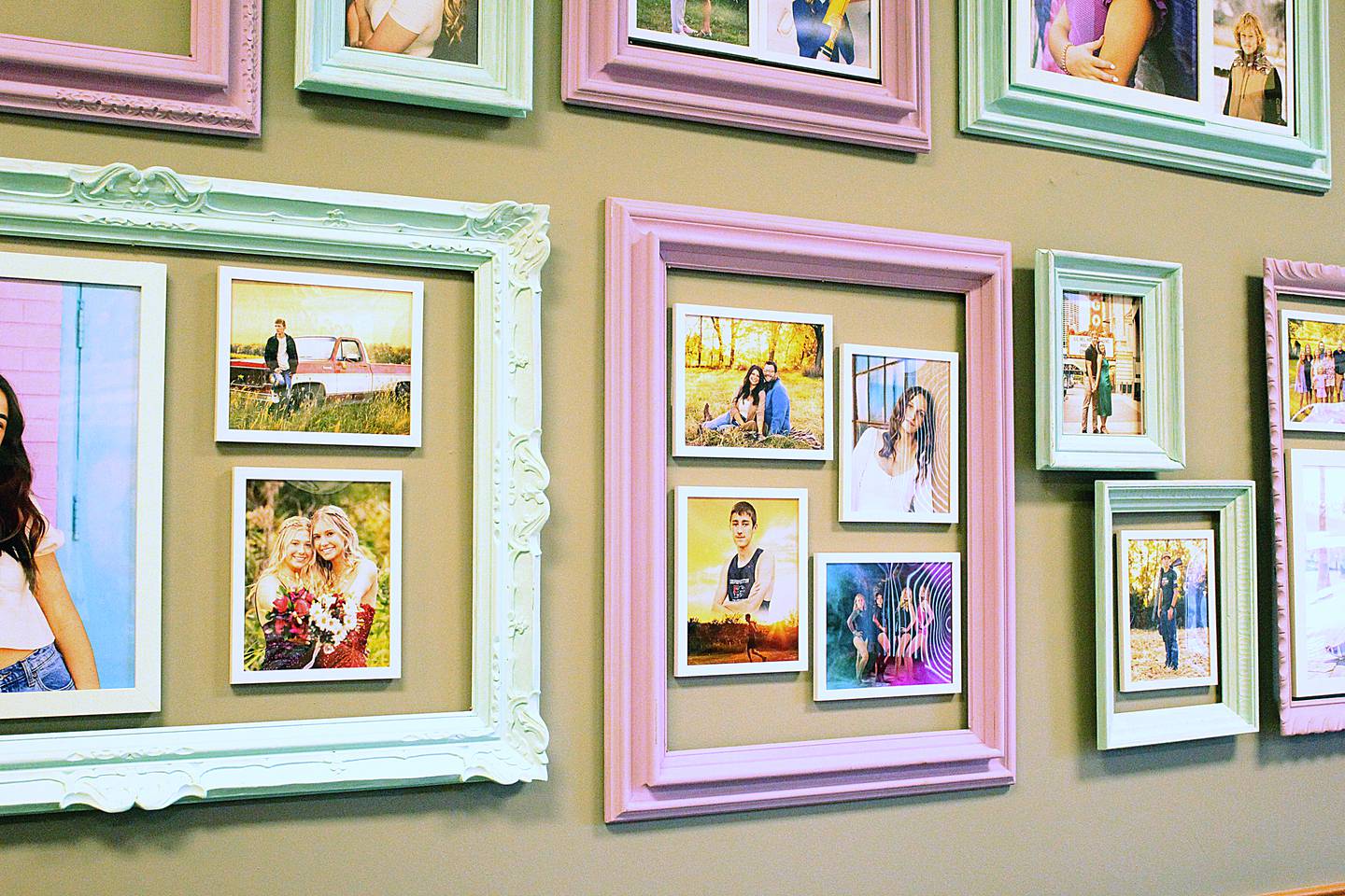 Nicole Olinger's downtown Prophetstown studio showcases examples of her work, from high school senior photography to sports poses which make for creative composite images for banners and social media gameday graphics.