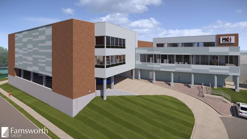 A rendering shows the planned two-story addition to be built on the south side of Morrison Community Hospital. The groundbreaking on the addition is set for Thursday, Dec. 5, 2024.