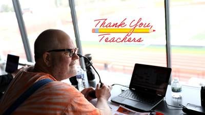 St. Charles East history teacher Neil Currie has become ‘Voice of the Saints’