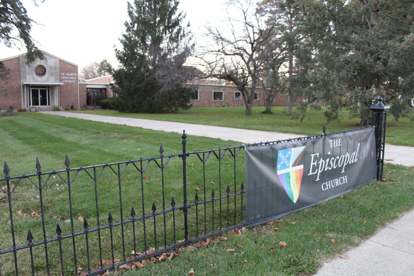 The wrought iron fence that was built in 1883 surrounds St. Mary’s Episcopal Church in Crystal Lake.
