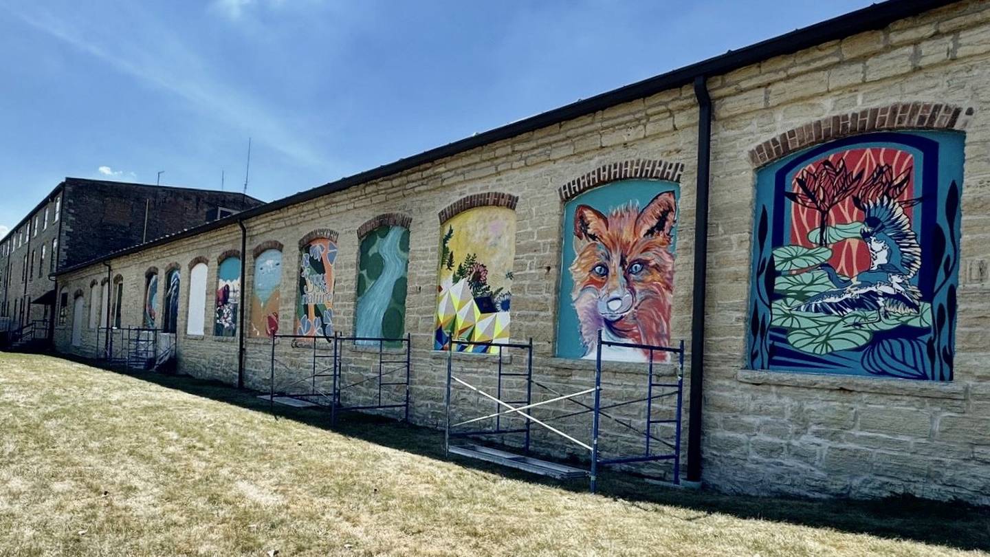 Batavia's newest public art installation is transforming boarded windows in to a mural series overlooking the Fox River on the east side of the Jeffrey D. Schielke Government Center at 100 N. Island Ave.