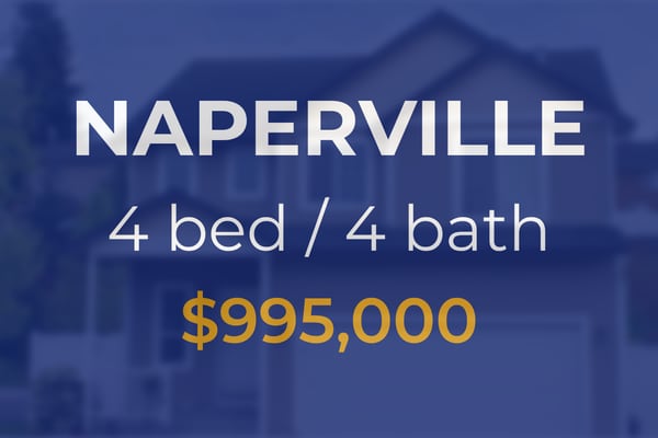 Sale closed in Naperville: $995,000 for a single-family home