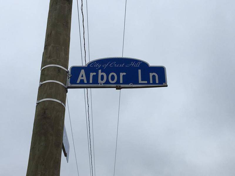 A street sign of Arbor Lane in Crest Hill. Allen J. Edison, 30, of Crest Hill, was shot and killed on the street Monday, according to police and the coroner's office.
