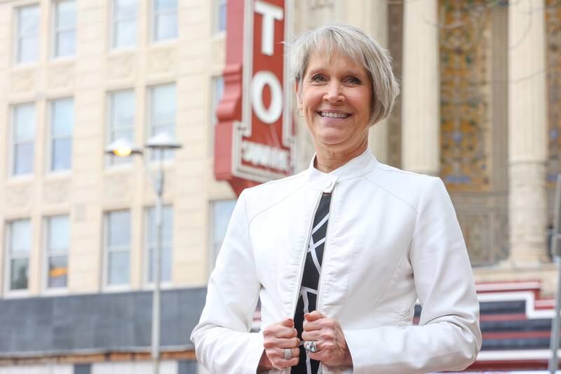 Val Devine Executive Director for the Rialto Square Theatre. Wednesday, April 6, 2022, in Joliet.