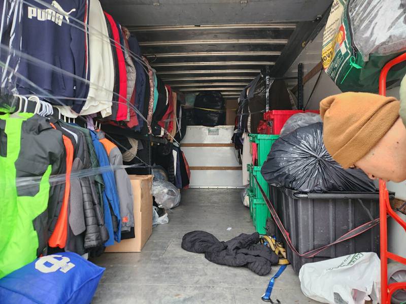 Hundreds of coats, jackets, hoodies and other clothing were sorted and delivered Sunday to the needy throughout Chicago as part of an initiative started several years ago by Pete Thomas, owner of Pilot Pete’s Coffee & Treats in Elmhurst.