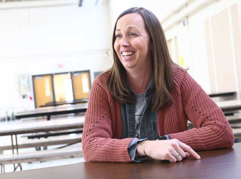 Amy Quinn, kindergarten teacher at Oglesby Lincoln School, smiles while talking about how rewarding it is teaching kindergartners on Wednesday, April 20, 2022 in Oglesby.