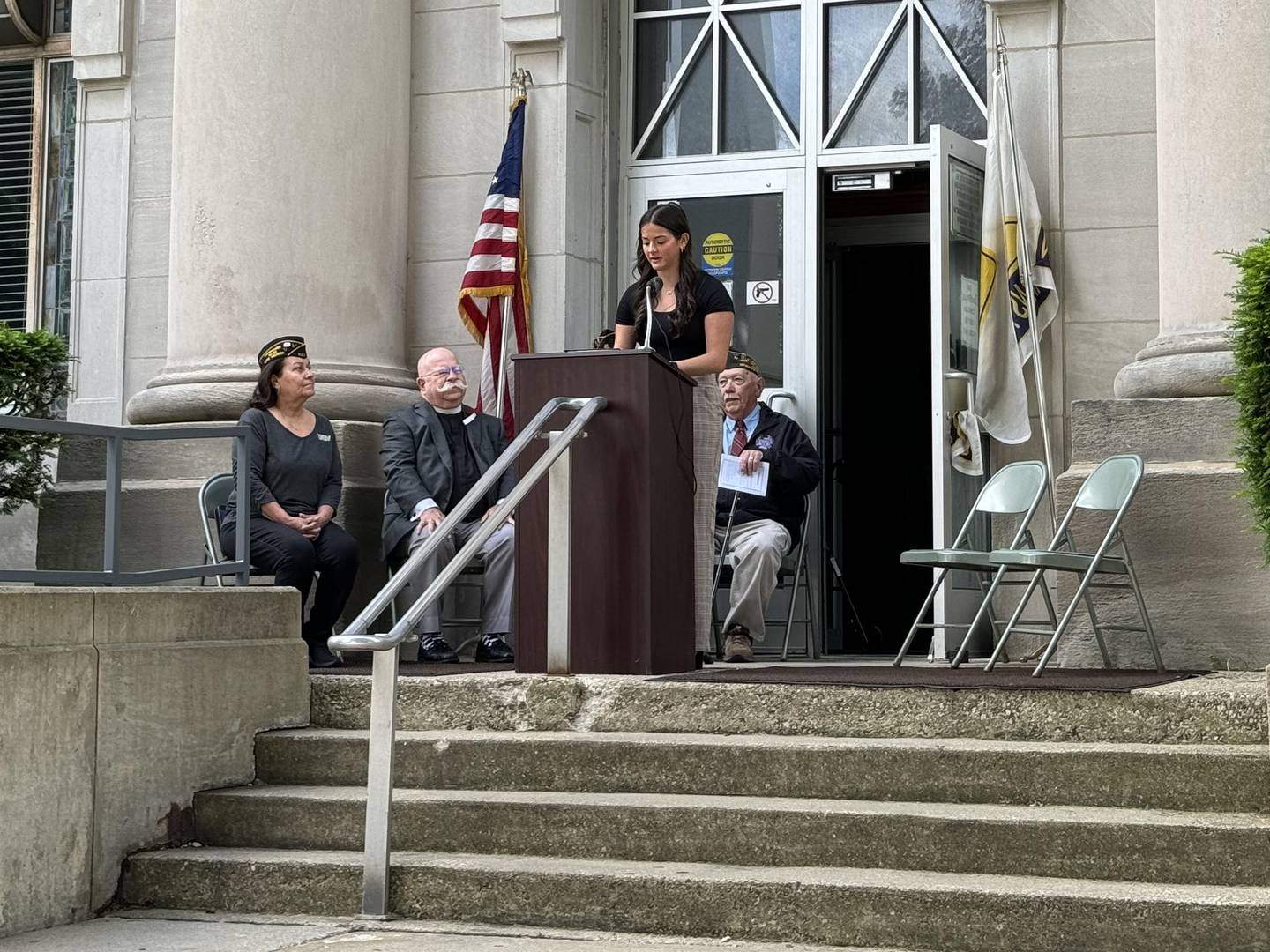 VFW Post Scholarship recipient Emma Leavitt gives a speech on why she finds American inspiring.