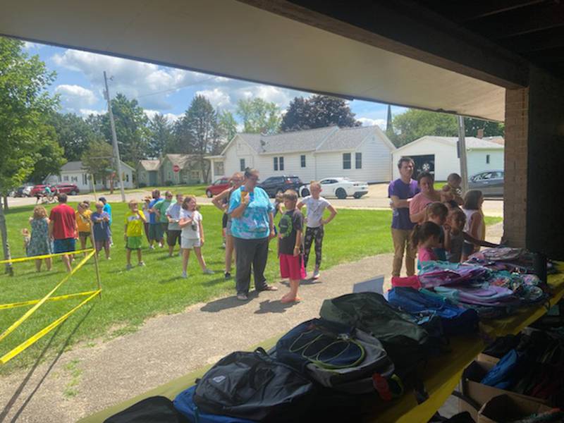 Several organizations led an effort to distribute hundreds of backpacks filled with school supplies Saturday, July 30, 2022, during the Illinois Valley Back-to-School Bash at Hegeler Park in La Salle.