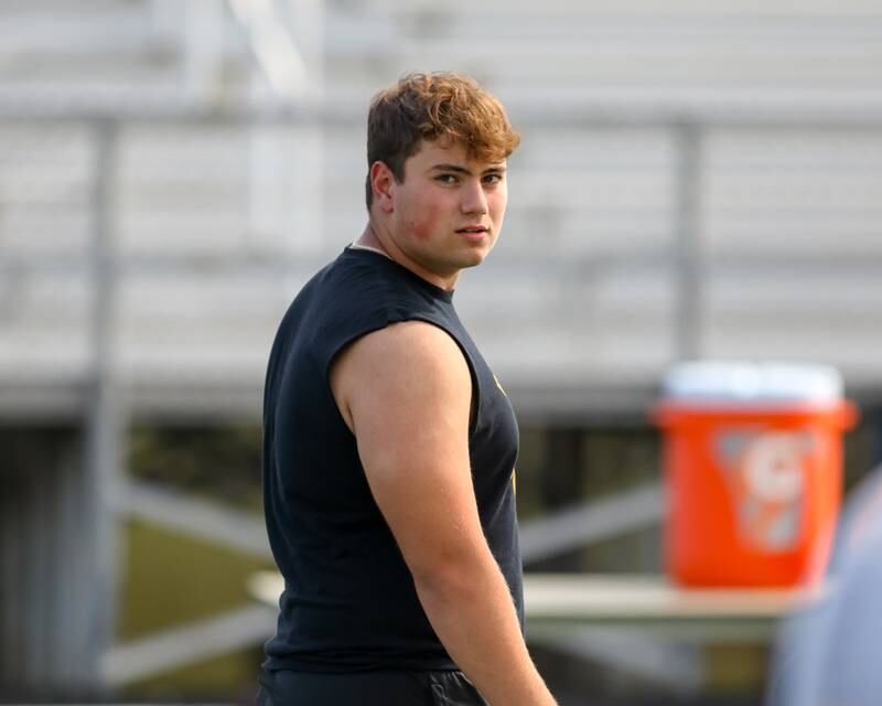 JC Hayes, did not dress for due to injury at Montini High School football practice. Aug 22 2024.