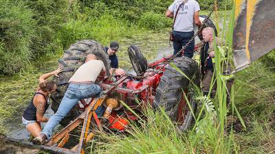 When Harvard-area man got trapped under his tractor, his neighbors and family came to his rescue