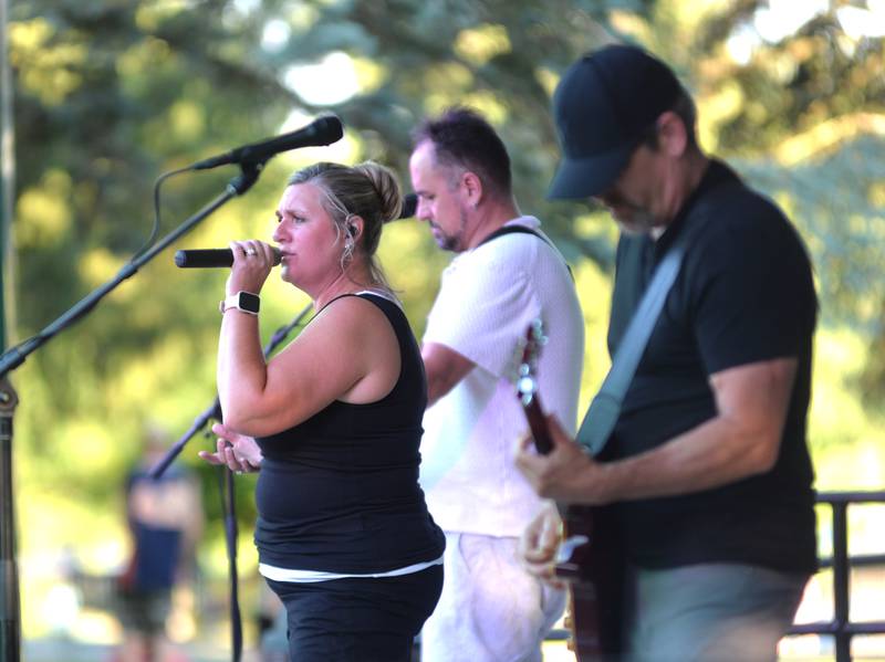 The 80s Hit List band, sponsored by Coilcraft, performs at the Oregon Park District's Concert in the Park on Tuesday, July 1, 2025 at Oregon Park West. The free concerts are held Tuesday nights during the summer.