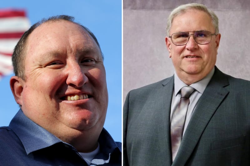 Timothy Hoeft, left, and John Piwko are running against each other for Huntley village president in the Spring 2025 local election. Hoeft is the incumbent and Piwko is a village trustee.