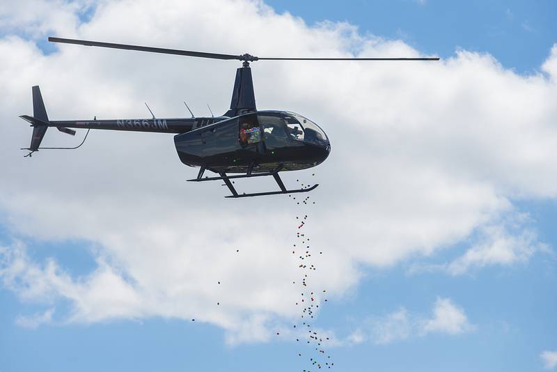 Over 3500 eggs were dropped from a helicopter Saturday, April 16, 2022 at Turning Point CITI Church in Dixon to the delight of kids and adults alike. Turning Point CITI Church and 104.3 Life Point Radio hosted the event.