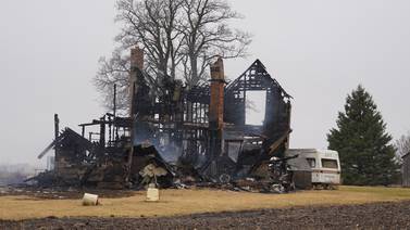 Home on Skare Road in rural Chana a total loss after Tuesday night fire