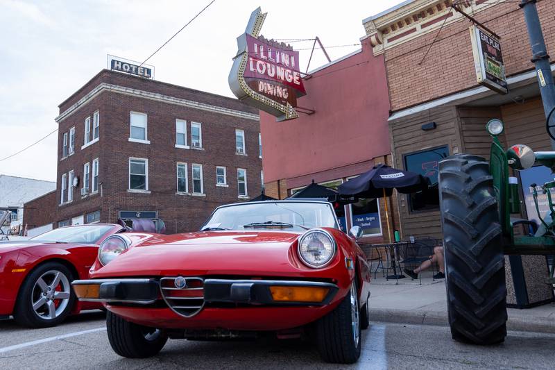 The car sits at the 20th annual Cruise Night on Friday, August 8, 2025, on Main Street in Marseilles.