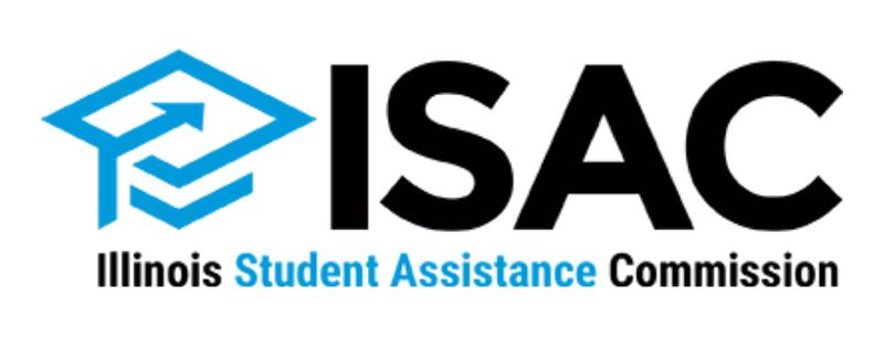 Logo for Illinois Student Assistance Commission, which awards Illinois State Scholars.