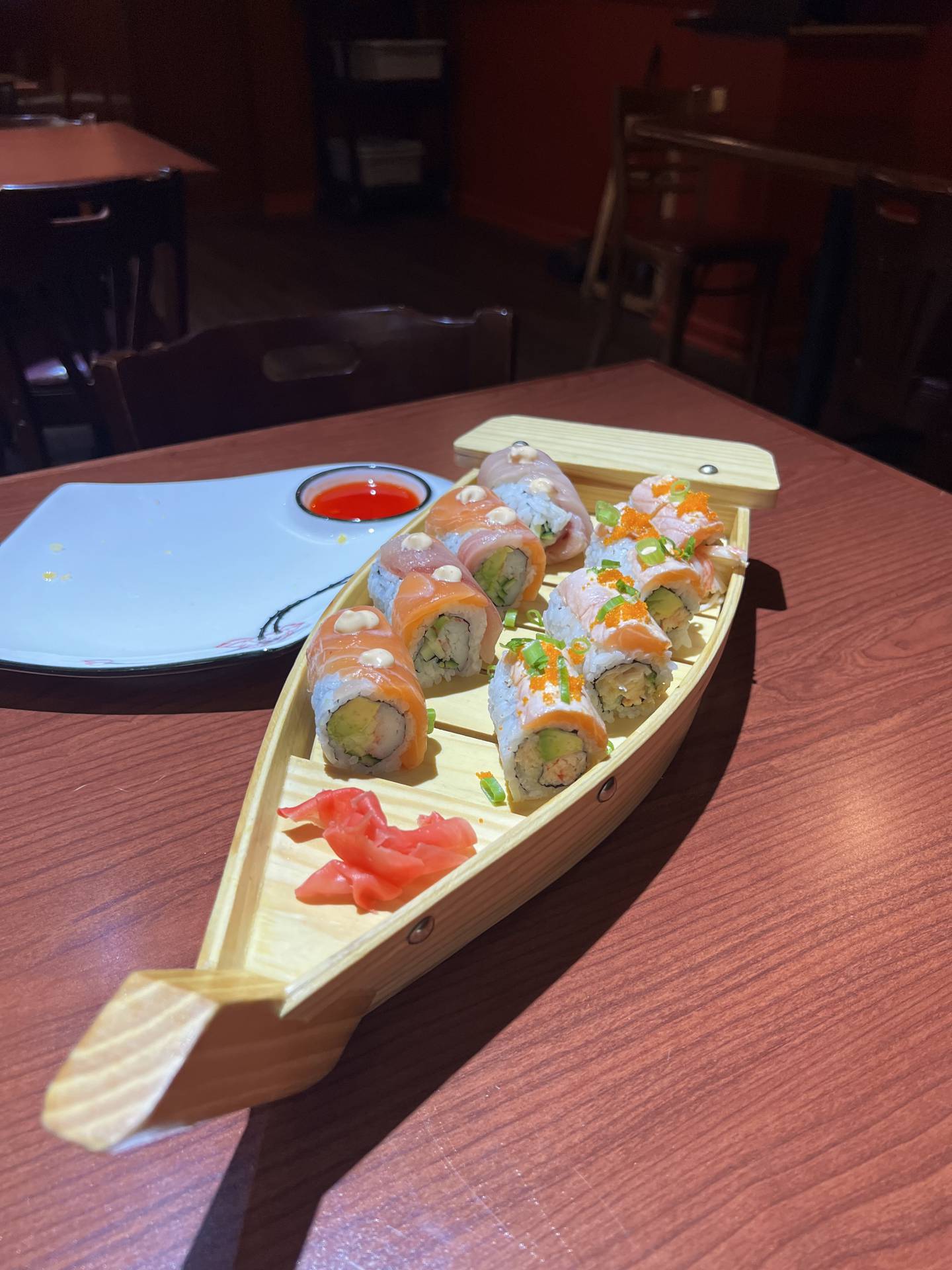 The Chicago roll and Fire roll at Kirin King Cuisine in Crystal Lake. July 5, 2023.
