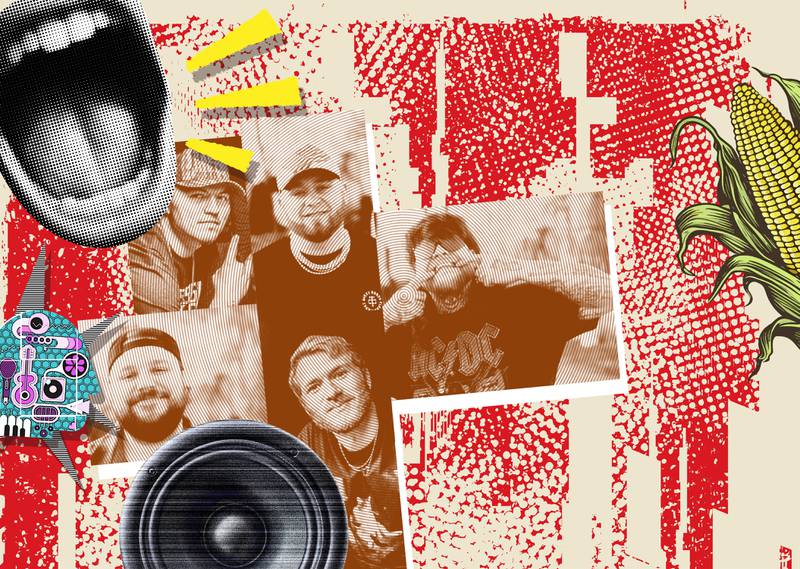 Loess Hills is a band formed from the success of the solo careers of frontmen Alex Fischbach of Morrison, Tanner Skiff of Clinton, and Ro Pesci of Davenport. Travis Ray of Fulton is its drummer and Jose Rodriguez of Davenport is its DJ. The band blends a multitude of genres into its music, with much of it being in a country style. They've toured the Midwest and recently won Best Original Band in Iowa at the 2025 Iowa Music Awards. Pictured are (clockwise, from center) Tanner Skiff, Ro Pesci, Travis Ray, Alex Fischbach and Jose Rodriguez.