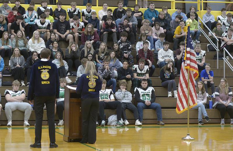 The Seneca FFA led a veterans appreciation ceremony Friday during an all school assembly at Seneca High School.