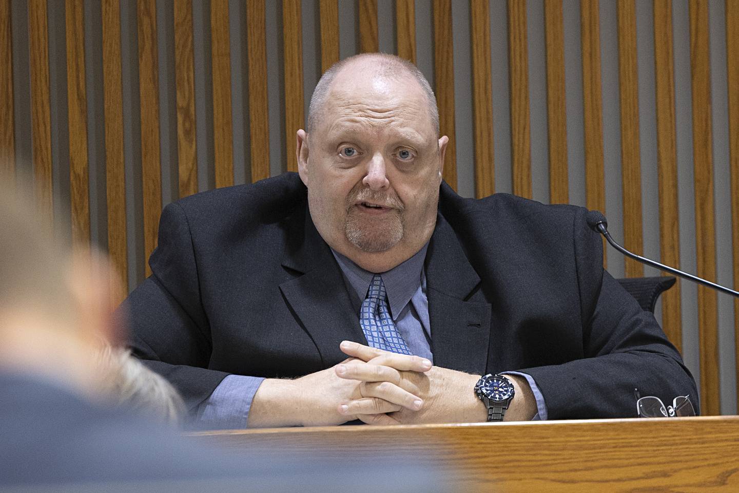 Fire investigator Michael Poel takes the stand for the second day Thursday, July 18, 2024 in the trial of Steven W. Coleman. Coleman is accused of setting fire to an apartment complex resulting in the deaths of three people.